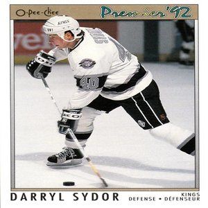 Darryl Sydor (Los Angeles Kings) O Pee Chee Premier '92 Hockey Card Number 90